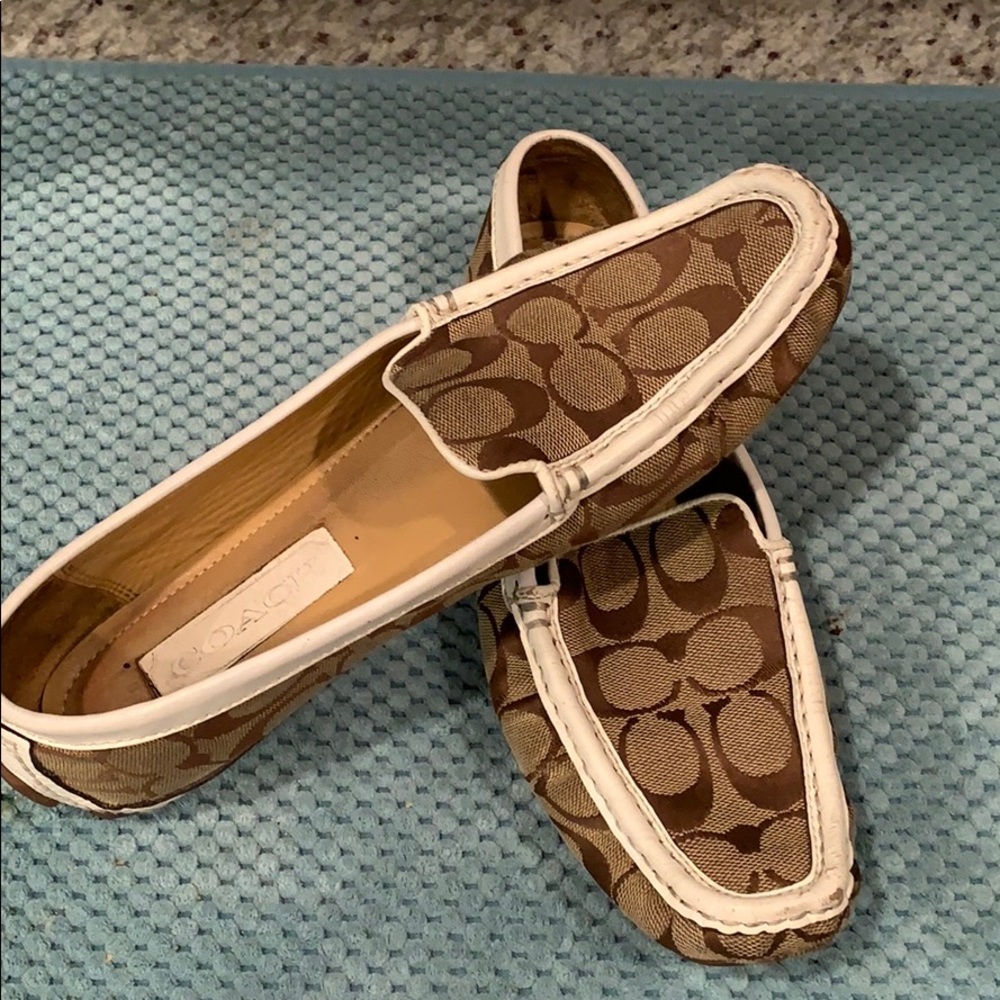 Coach signature jacquard slip on loafer 8.5